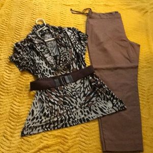 Beautiful bundle pants,top,belt.